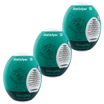 3x Masturbador Egg Satisfyer Naughty,D-231039