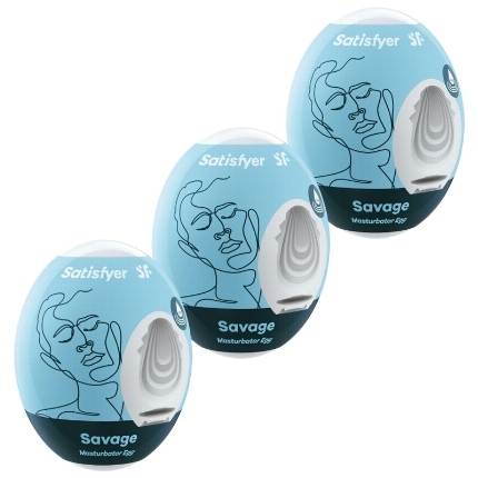 3x Masturbador Egg Satisfyer Savage,D-231040