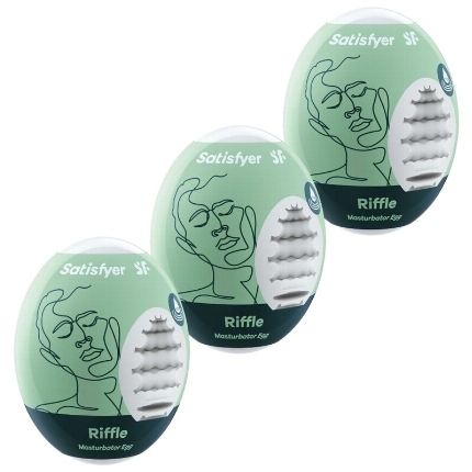 3x Masturbador Egg Satisfyer Riffle,D-231042