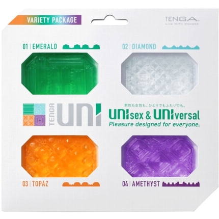 TENGA - UNI VARIETY MASTURBATOR THIMBLE PACK 4 UNITS D-238096