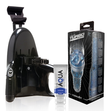 FLESHLIGHT - TURBO THRUST BLUE ICE + UNIVERSAL LAUNCH + AQUA QUALITY LUBRICANT 50 ML D-238374