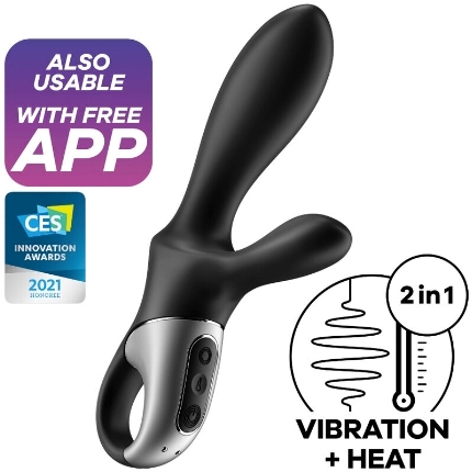 SATISFYER - HEAT CLIMAX+ ANAL VIBRATOR APP BLACK D-231293