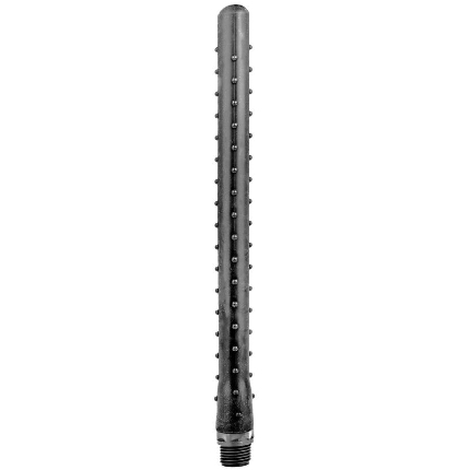 ALL BLACK - RIDGED SHOWER ANAL SILICONE 27 CM D-229333