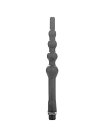 ALL BLACK - BEADED SHOWER ANAL SILICONE 27 CM D-229334
