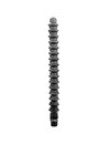 ALL BLACK - MEGA RIPPLE SHOWER ANAL SILICONE 28.5 CM D-229336