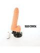 BASECOCK - REALISTIC VIBRATOR REMOTE CONTROL NATURAL WITH TESTICLES 19.5CM D-223000