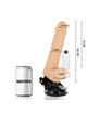 BASECOCK - VIBRADOR REALISTICO CONTROL REMOTO NATURAL CON TESTICULOS 19.5CM