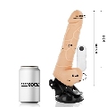 BASECOCK - REALISTIC VIBRATOR REMOTE CONTROL NATURAL WITH TESTICLES 19.5CM