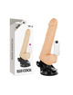 BASECOCK - REALISTIC VIBRATOR REMOTE CONTROL NATURAL WITH TESTICLES 19.5CM D-223000