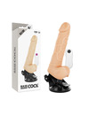 BASECOCK - REALISTIC VIBRATOR REMOTE CONTROL NATURAL WITH TESTICLES 19.5CM D-223000