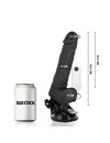 BASECOCK - REALISTIC VIBRATOR REMOTE CONTROL NATURAL WITH TESTICLES 19.5CM D-223000