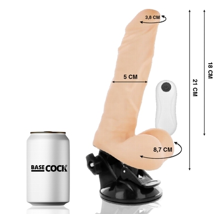 Vibrador Realístico Basecock Articulável com Comando 21 cm,D-223010