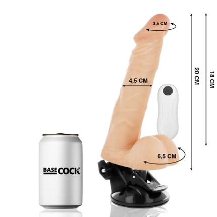 Vibrador Realístico Basecock Articulável com Comando 20 cm,D-223015