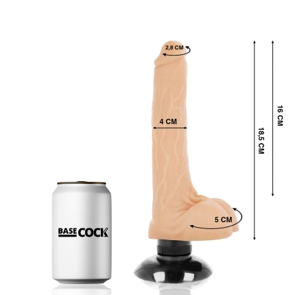 BASECOCK - REALISTIC VIBRATOR 2-1 FLESH 18.5 CM D-223027