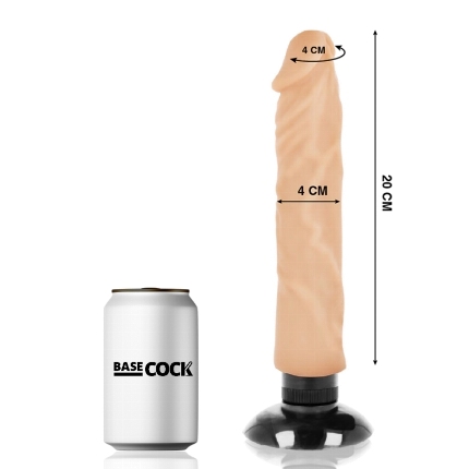 BASECOCK - REALISTIC VIBRATOR 2-1 FLESH 20 CM D-223029