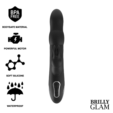 BRILLY GLAM- MOEBIUS RABBIT VIBRATOR ROTATOR COMPATIBLE WITH WATCHME WIRELESS TECHNOLOGY D-232443