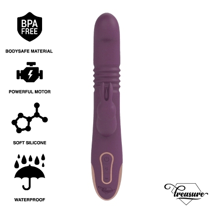 TREASURE - BASTIAN RABBIT UP DOWN, ROTATOR VIBRATOR COMPATIBLE WITH WATCHME WIRELESS TECHNOLOGY