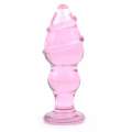 Plug Glass Pink Spiral
