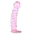 Dildo Pink Glass Spiral 15 cm
