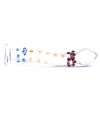 Dildo Glass Textured Colored 18 cm 225004