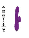 INTENSE - IGGY MULTIFUNCTION RECHARGEABLE VIBRATOR UP DOWN WITH CLITORAL STIMULATOR PURPLE D-235823