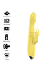 INTENSE - TOKY VIBRADOR MULTIFUNCIÓN RECARGABLE UP DOWN CON ESTIMULADOR DE CLITORIS AMARILLO