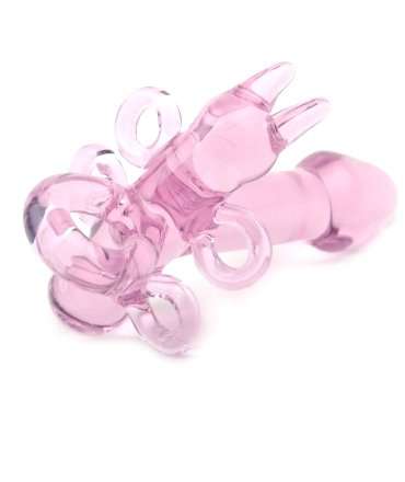 Dildo Rabbit de Vidro Rosa 14 cm,225021