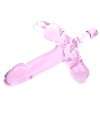 Dildo Rabbit de Vidro Rosa 14 cm,225021