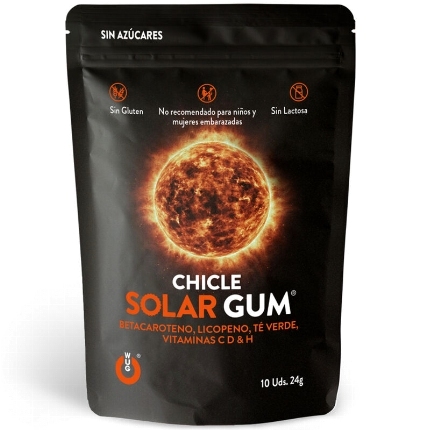 wug gum - solar chicle bronceado 10 unidades