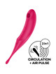 satisfyer twirling pro estimulador y vibrador - rojo