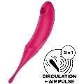 satisfyer twirling pro estimulador y vibrador - rojo