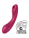 satisfyer - curve trinity 1 air pulse vibration red D-235017