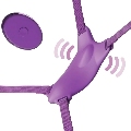 fantasy for her - butterfly harness, vibrating rechargeable remote control purple