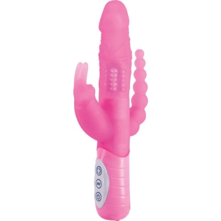 seven creations - e rabbit slimine triple play triple stimulation vibrator pink D-225253