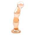 Dildo Vidro Dourado Bolas 16 cm