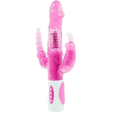 Vibrador Rabbit Baile Pretty Bunny Triplo Rosa,D-207065