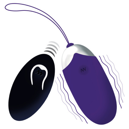 intense - flippy ii vibrating egg with remote control purple D-212762