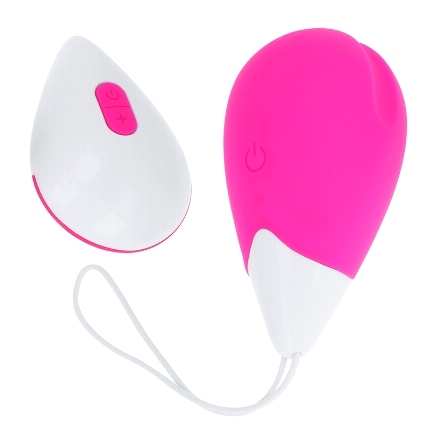 ohmama - textured vibrating egg 10 modes pink and white D-227205