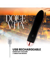 dolce vita - rechargeable vibrator four black 7 speeds D-228456