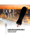 dolce vita - rechargeable vibrator five black 7 speeds D-228458