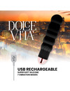 dolce vita - rechargeable vibrator six black 7 speeds D-228460