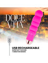 Vibrador Dolce Vita Recarregável 6 Rosa,D-228461