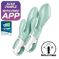 satisfyer - air pump bunny 5+ inflatable rabbit vibrator app green