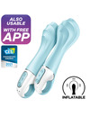 satisfyer - air pump vibrator 5+ inflatable g-spot vibrator app blue D-232170