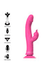 intense - julio rabbit vibrator pink silicone