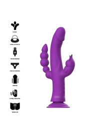 intense - casanova vibrador rabbit silicona triple motor morado