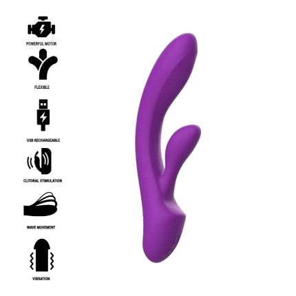 intense - luigi rabbit vibrator liquid silicone purple D-234769