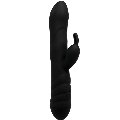 Vibrador Rabbit Adrien Lastic Twister com Rotação Preto