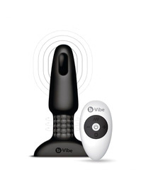 b-vibe - rimming control remoto anal plug 2 negro