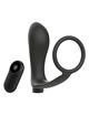 addicted toys - anilla pene con plug anal control remoto negro recargable